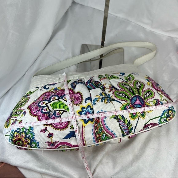 Vera Bradley Palm Beach Gardens Perfect Shoulder Bag Purse Floral Paisley - Picture 12 of 13